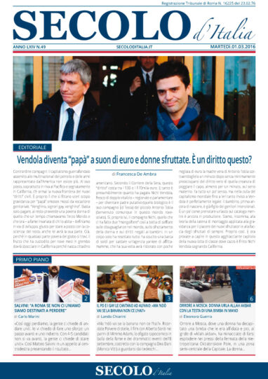 Martedì 1 marzo 2016