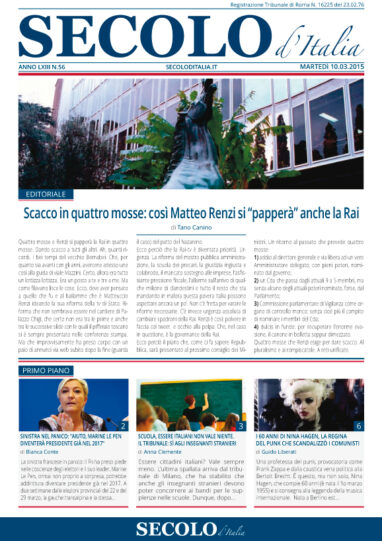 Martedì 10 marzo 2015