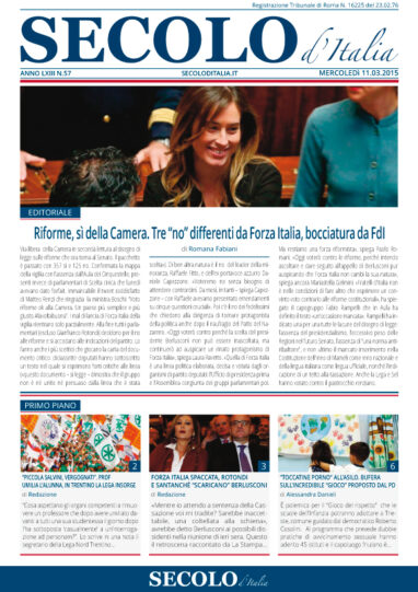 Mercoledì 11 marzo 2015