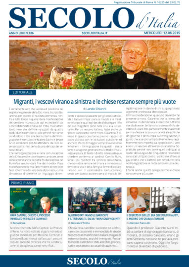 Mercoledì 12 agosto 2015