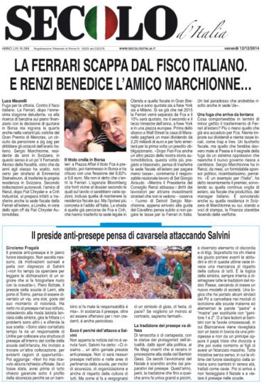 Venerdì 12 dicembre 2014