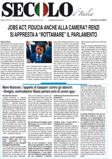 Domenica 12 ottobre 2014