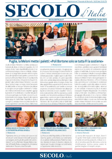 Martedì 14 aprile 2015