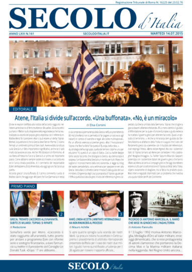 Martedì 14 luglio 2015