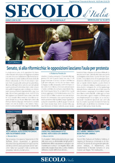 Mercoledì 14 ottobre 2015