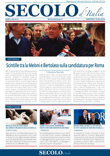 Martedì 15 marzo 2016