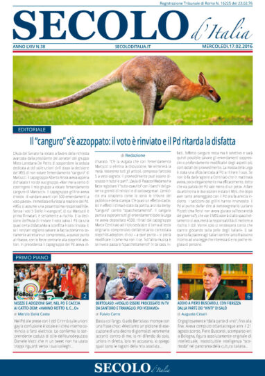 Mercoledì 17 febbraio 2016