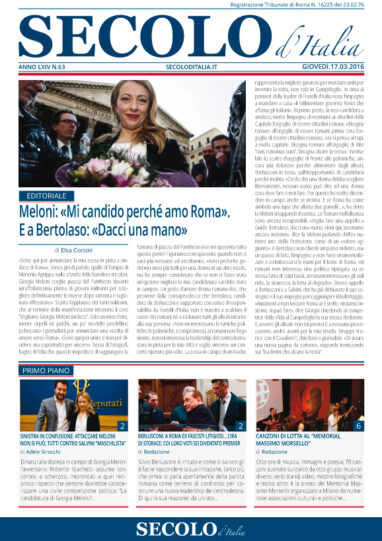 Giovedì 17 marzo 2016