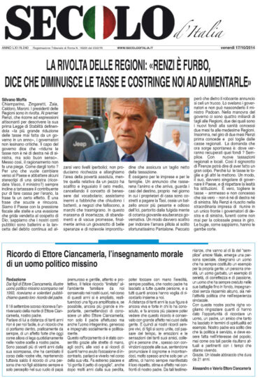 Venerdì 17 ottobre 2014