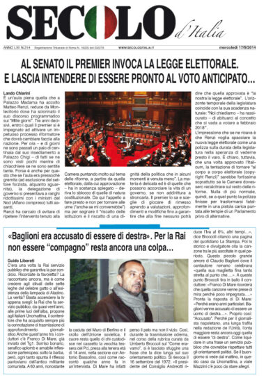 Mercoledì 17 settembre 2014