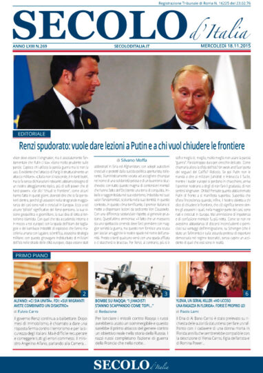 Mercoledì 19 novembre 2015