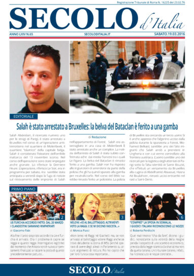 Sabato 19 marzo 2016
