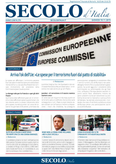 Giovedì 19 novembre 2015