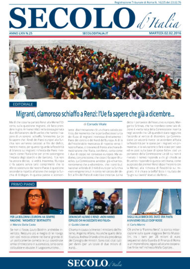 Martedì 2 febbraio 2016