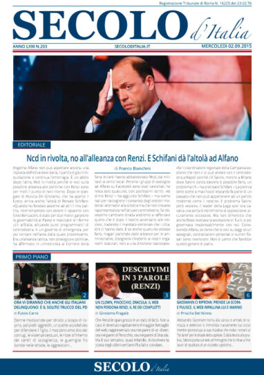 Mercoledì 2 settembre 2015