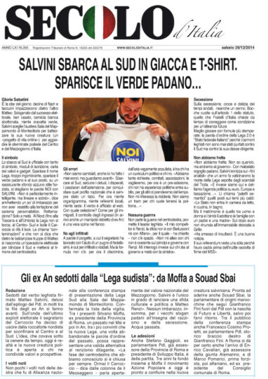 Sabato 20 dicembre 2014