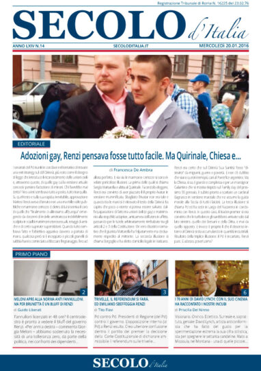 Mercoledì 20 gennaio 2016