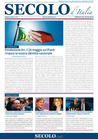 Mercoledì 20 maggio 2015