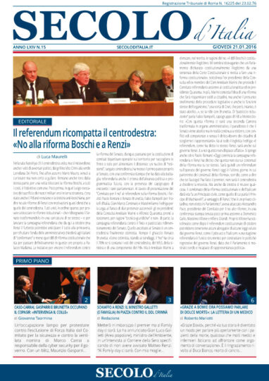 Giovedì 21 gennaio 2016