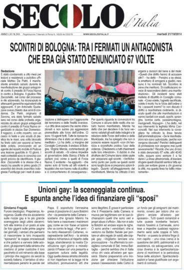 Martedì 21 ottobre 2014