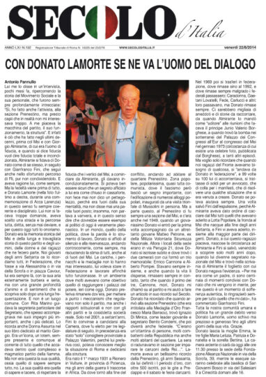 Venerdì 22 agosto 2014
