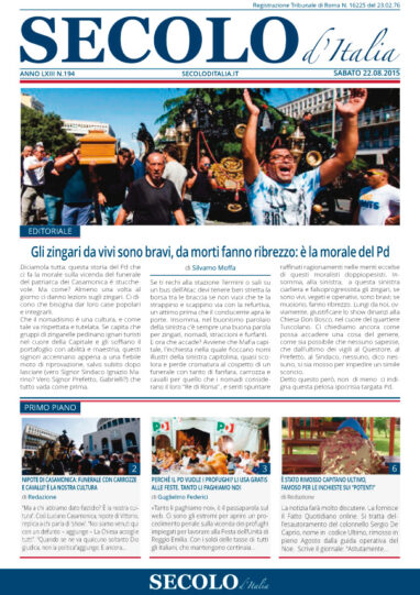 Sabato 22 agosto 2015