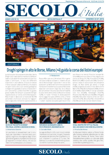 Venerdì 22 gennaio 2016