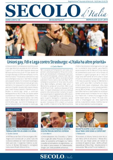 Mercoledì 22 luglio 2015