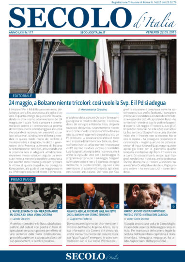 Venerdì 22 maggio 2015