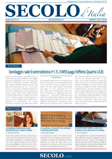 Sabato 23 gennaio 2016