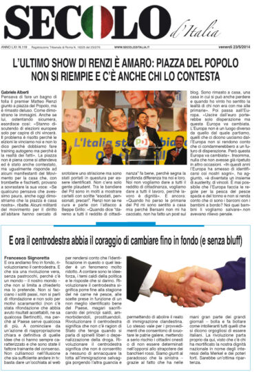 Venerdì 23 maggio 2014