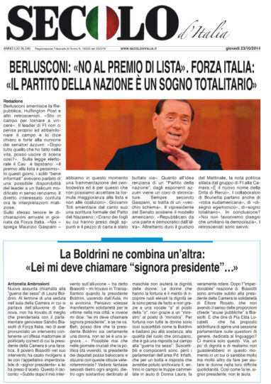 Giovedì 23 ottobre 2014