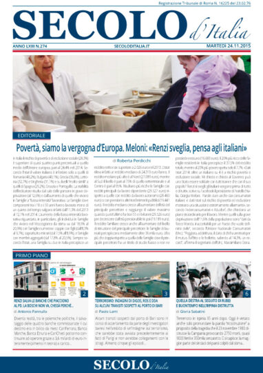 Martedì 24 novembre 2015