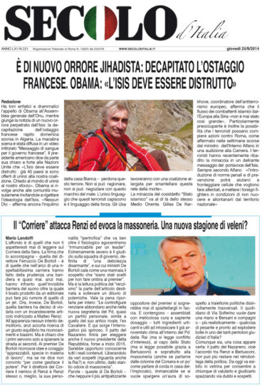Giovedì 25 settembre 2014