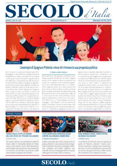 Martedì 26 maggio 2015