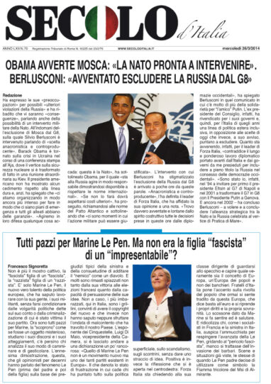 Mercoledì 26 marzo 2014