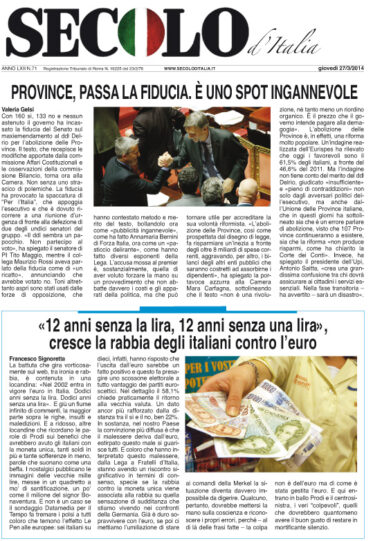 Giovedì 27 marzo 2014