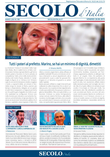 Venerdì 28 agosto 2015