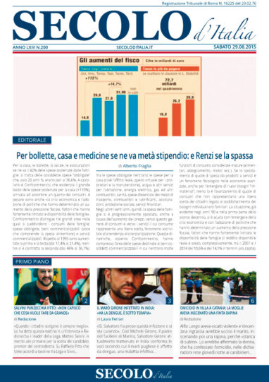 Sabato 29 agosto 2015