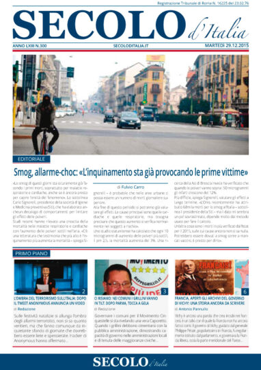 Martedì 29 dicembre 2015