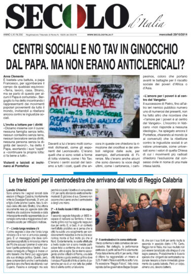 Mercoledì 29 ottobre 2014