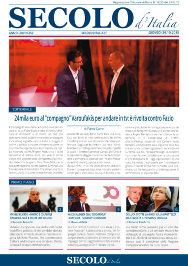 Giovedì 29 ottobre 2015