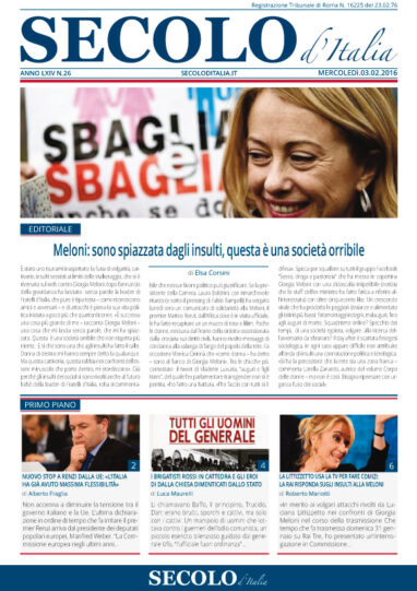 Mercoledì 3 febbraio 2016