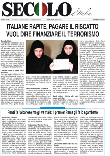 Sabato 3 gennaio 2015