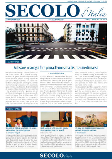 Mercoledì 30 dicembre 2015