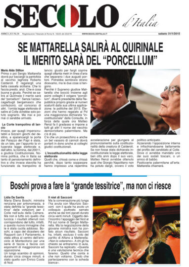 Sabato 31 gennaio 2015