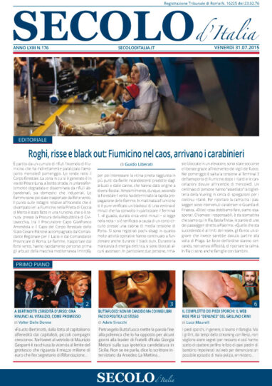 Venerdì 31 luglio 2015