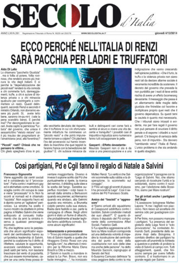 Giovedì 4 dicembre 2014