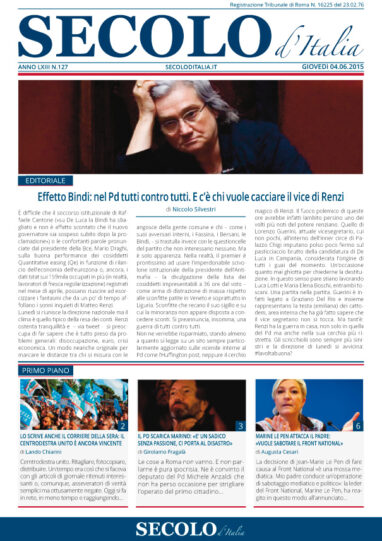 Giovedì 4 giugno 2015