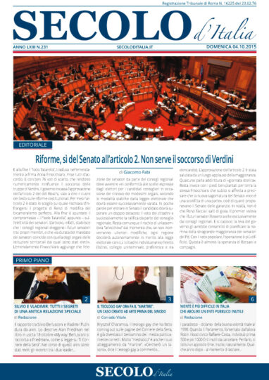 Domenica 4 ottobre 2015